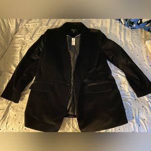 New NWT Talbots Black Velvet Blazer 18 2X